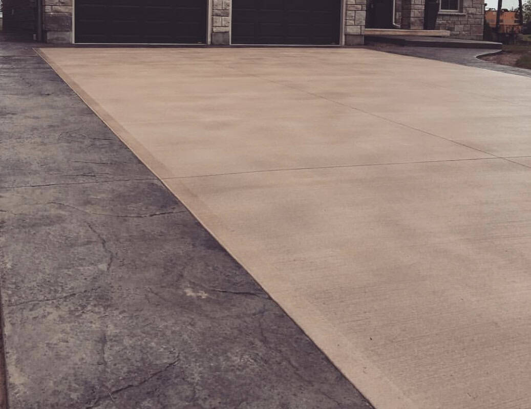 Stamped driveway