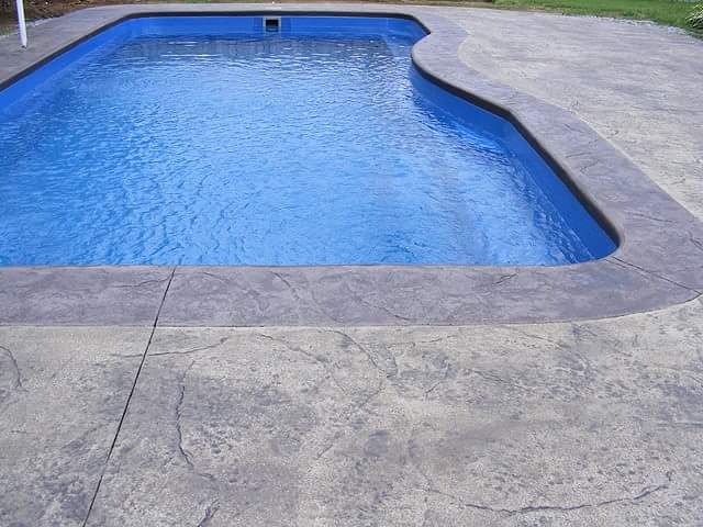 Stamped pool deck